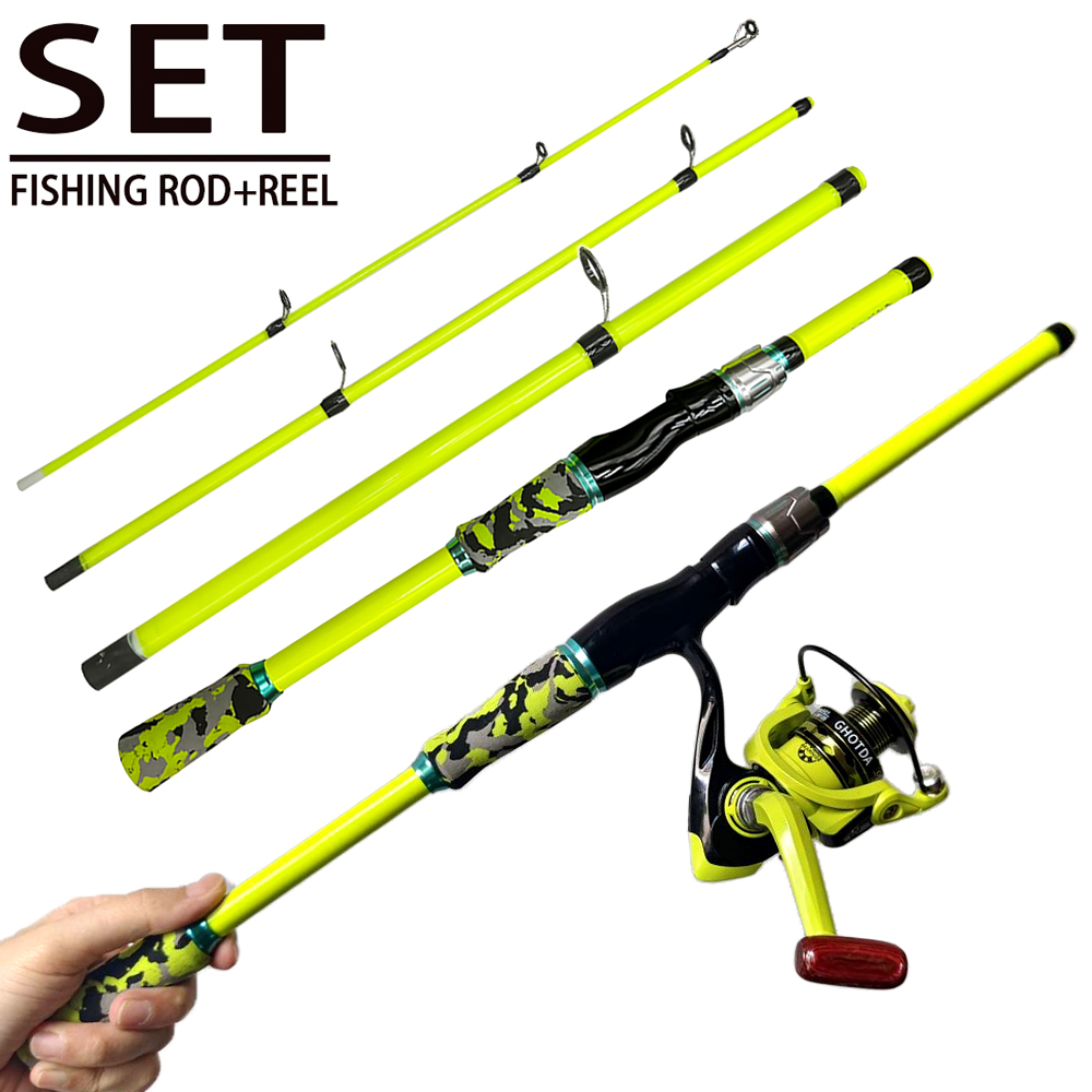 Spincast Reel - Spincasting Fishing Rod Combo Set 1.8m