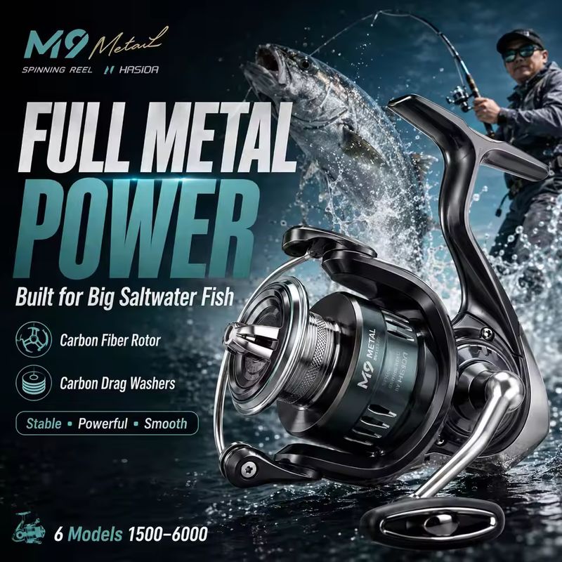 HASIDA M9 Spinning Reel Full M - Trolling Reel 评论和价格