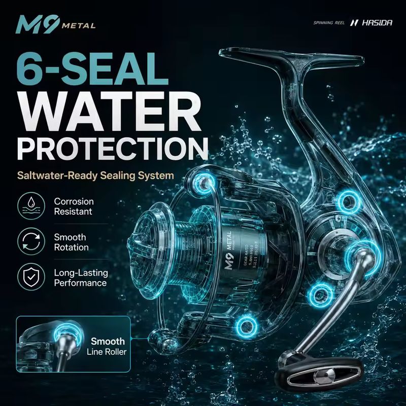 HASIDA M9 Spinning Reel Full M - Trolling Reel 评论和价格